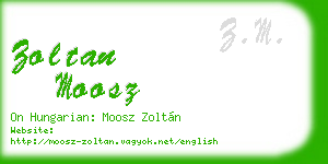 zoltan moosz business card